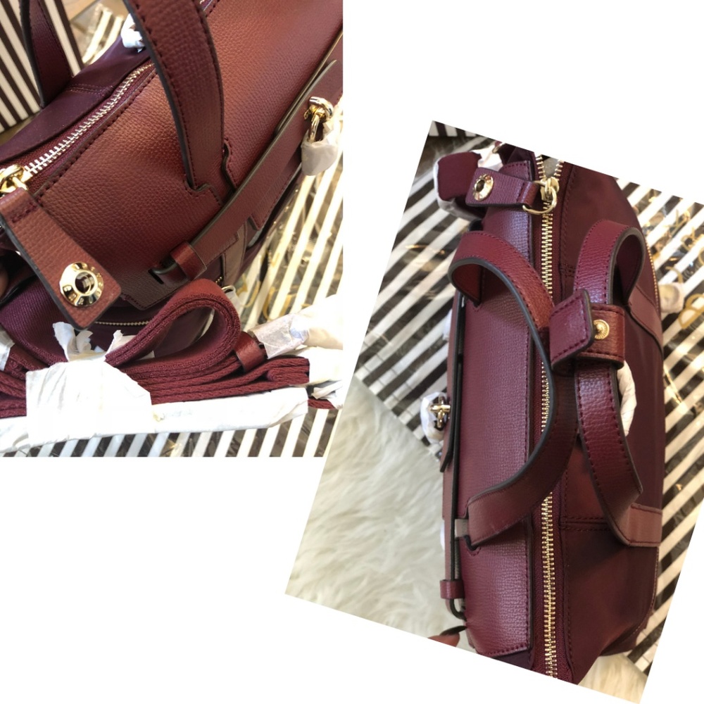 SOLD Henri Bendel Jetsetter Purse Backpack Oxblood - Picture 5 of 8